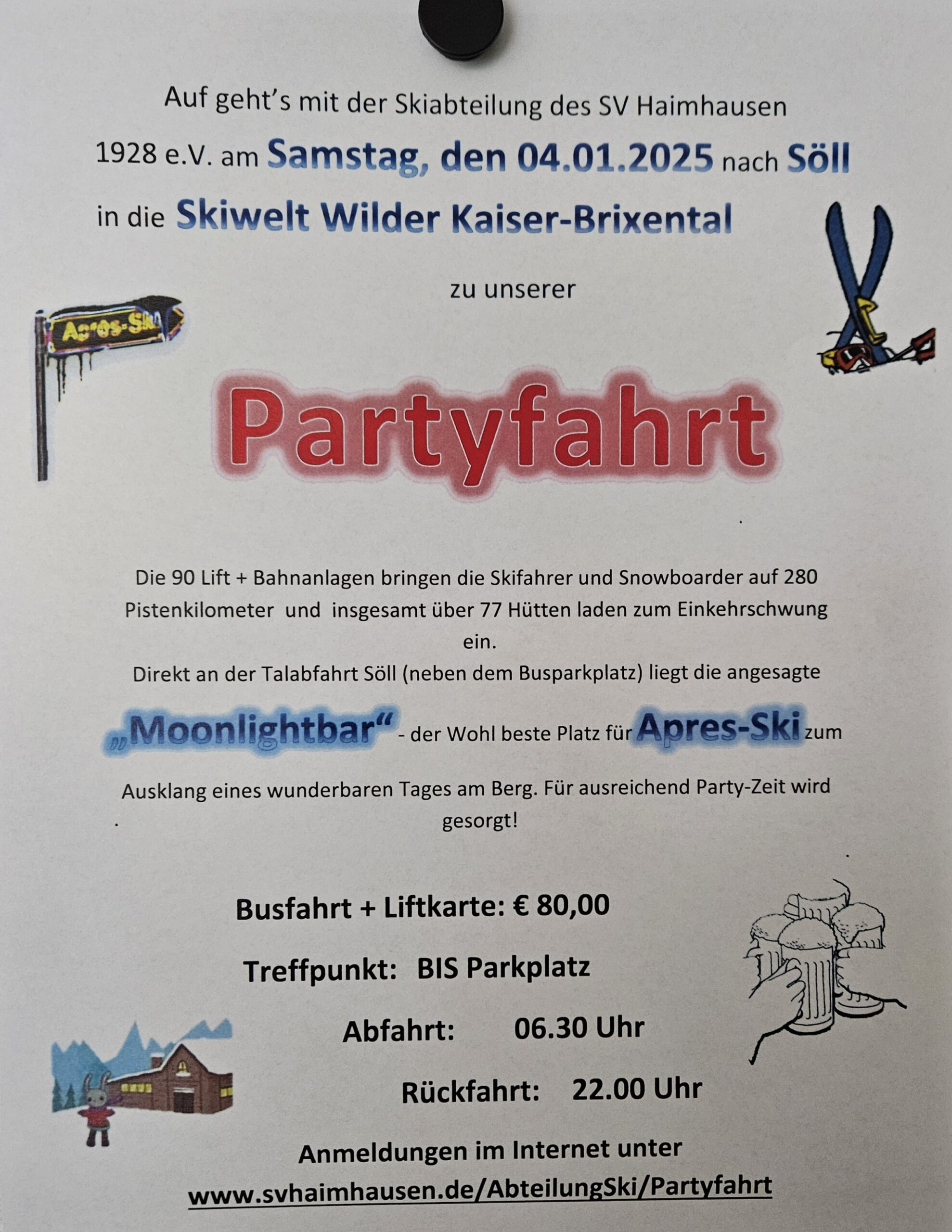 Partyfahrt am 04.01.2025