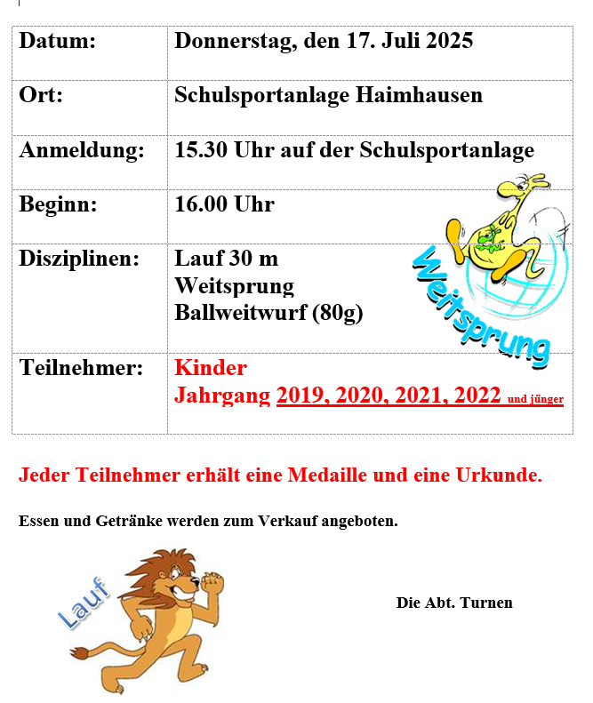 <strong>21. MINI-VEREINSMEISTERSCHAFT IM DREIKAMPF</strong>