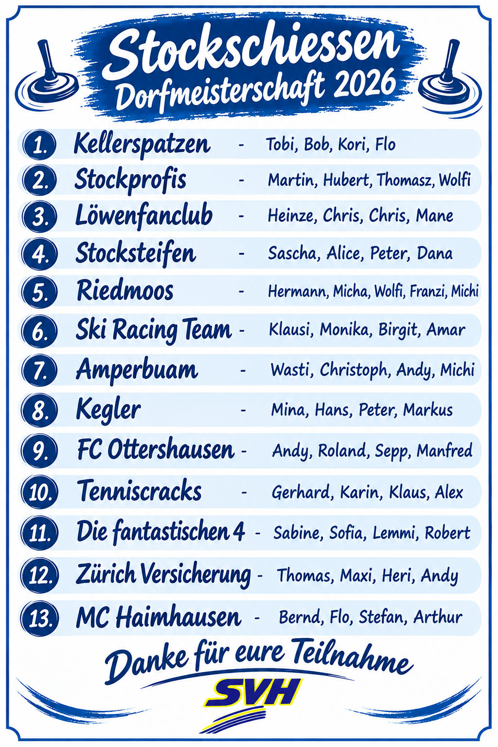<strong>Dorfmeisterschaft der Stockschützen 2026</strong>